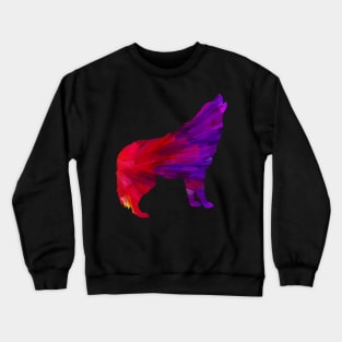 Abstract Wolf Silhouette Crewneck Sweatshirt